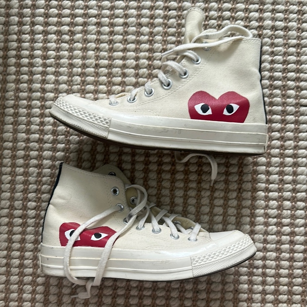 Converse x Comme des Garcons PLAY High Top Sneakers W7 M5